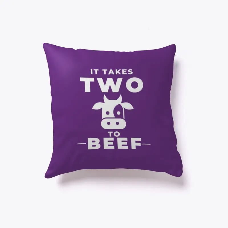 It Takes Two Throw Pillow (Dark)